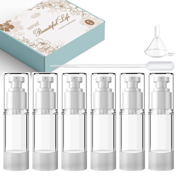 Vacuum Bottles, 30ml 6 Pack Pump Bottles, Cosmetic Divided Bottles,
