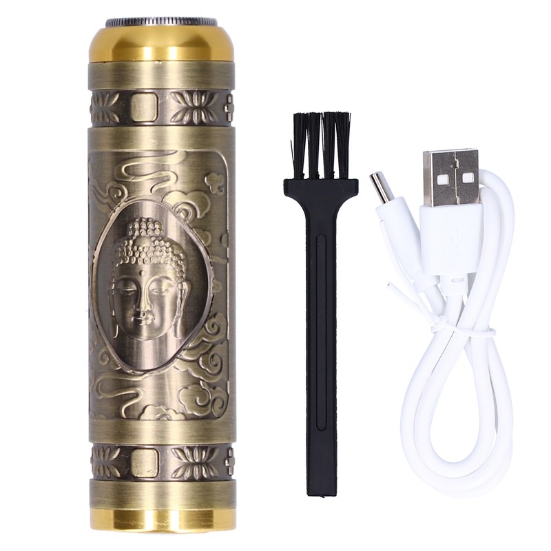 Portable Electric Shaver Bronze Stainless Steel Razor USB Charging Electric