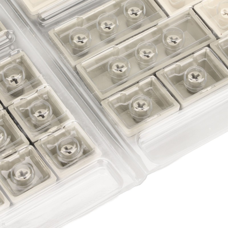 Keyboard Keycaps Retro Grey White 122 Keys PBT Theme Keycap