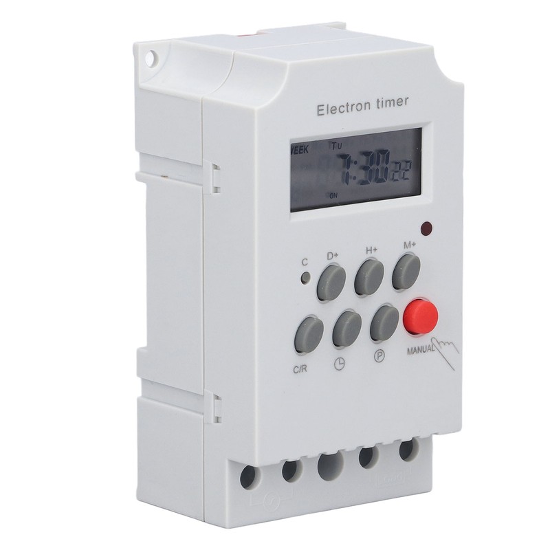 Electronic Timer Switch DIN Rail LCD Microcomputer Electron Intelligent Controller