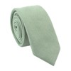 Men Skinny Sage Green Ties Cotton Timeless Narrow Width Best