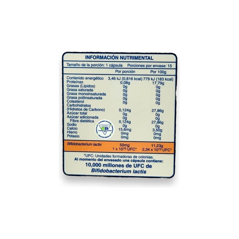 Lactiv Fit Bifidobacterium Lactis C/15 Caps Naturex
