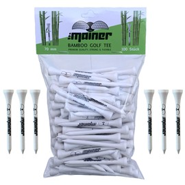 Emainer Golf Tees - 70 mm - Pack of 100 - Bamboo Tea