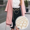 Metal O-ring Link Belt for Women, Gold Adjustable Waist Chain