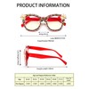 ICARA Oversized Christmas Bling Rhinestone Reading Glasses for Women Christmas