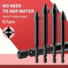 Unbranded 5pcs Cemented Carbide Drill Bit, Hexagonal Cross Handle, Glass-ceramic