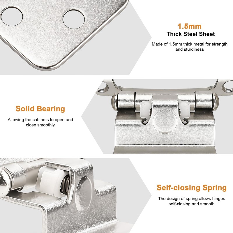 Probrico 20 Pack 10 Pair 3/8" Inset Cabinet Door Hinges