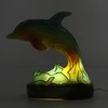 Animal Table Lamp Retro USB Plug in Decorative Resin Dolphin