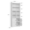 IRONCK Bookshelves and Bookcases with 4 Doors, 6-Tier Bookshelf with
