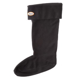 Jileon Fleece Welly Socks For Women - Soft Warm Fleece Boot Socks (Black Large)