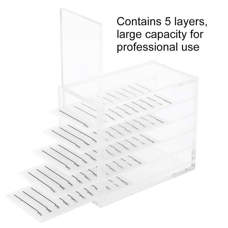 5 Layers Eyelash Extension Storage Box False Eyelash Display Makeup