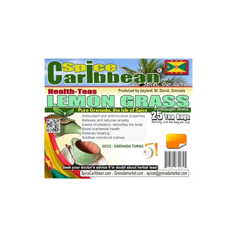 LEMON GRASS - 25 Tea Bags (ORGANIC loose Leaf Tea)