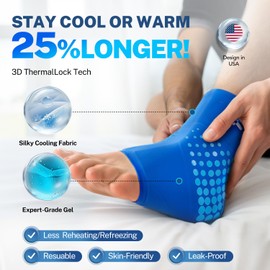 Fitomo Ankle Ice Pack Wrap, Ice Pack for Ankle Hot and Cold Compress, Suitable for Sports Injuries, Ligament Sprains, Achilles Tendonitis, Foot Rehabilitation