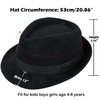Vikodah Kids-Boys Classic Panama-Fedora-Hat Trilby Manhattan-Structured Jazz Wool Cap 3-6Yrs