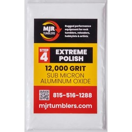 1 Pound of MJR Tumblers Premium Quality Extreme Polish 12,000 Grit Sub Micron Aluminum Oxide Rock Polishing Powder. for Unparalleled Quality and Performance. A Disabled and Veteran Owned Company!