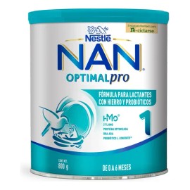 NAN 1 Optimal Pro Fórmula Para Lactantes De 0 a 6 Meses, Con Hierro y Probióticos Lata de 800 g                                                       