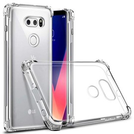 iCoverCase Compatible with LG V30 Case, Crystal Clear Soft TPU Shock Absorption Bumper Slim Thin Cover Case -Clear