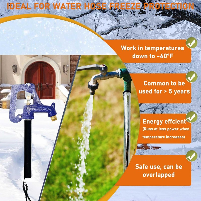 38.5" x 6" Water Pipe Heat Blanket Faucet Heating Blanket