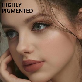 Travel-Sized Eyeshadow Palette - 10 Smooth Matte Colors for Natural & Ultimate Eye Makeup - High Pigmented, Long-Lasting, and Blendable Shadows