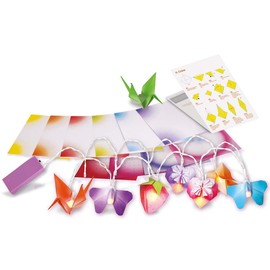 4M Luci LED Decorative Origami – Kit Creativo per Realizzare una Ghirlanda Luminosa – Decorazione Camera, Feste, Natale – Atmosfera Calda e Creativa Design Giapponese