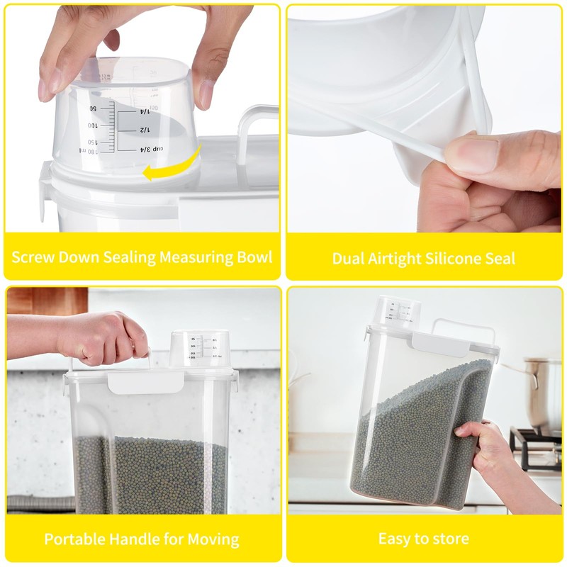 Rice Container,Rice Storage Container,5L,5.2Qt Tcereal Storage Container