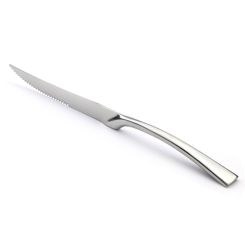 JANKNG 20-Piece 18/10 Stainless Steel Serrated Steak Knife Flatware Set,