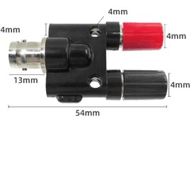 Lagogia 4mm BNC Female to 2X 4mm Dual Banana Female Coaxial RF Binding Post Adapter Connector, Pack of 4