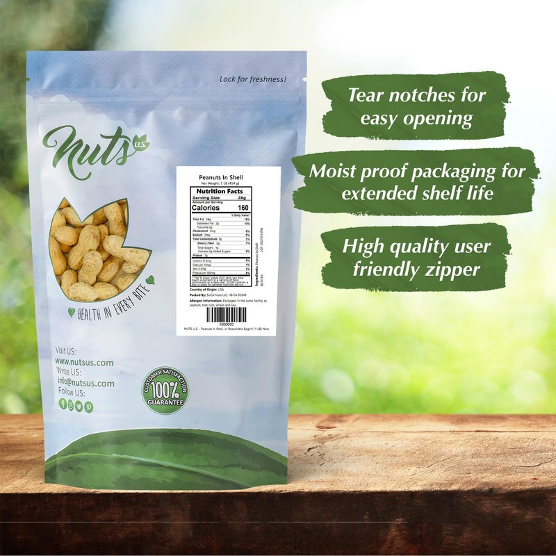 NUTS U.S. - Peanuts In Shell | USA Grown, Non-GMO