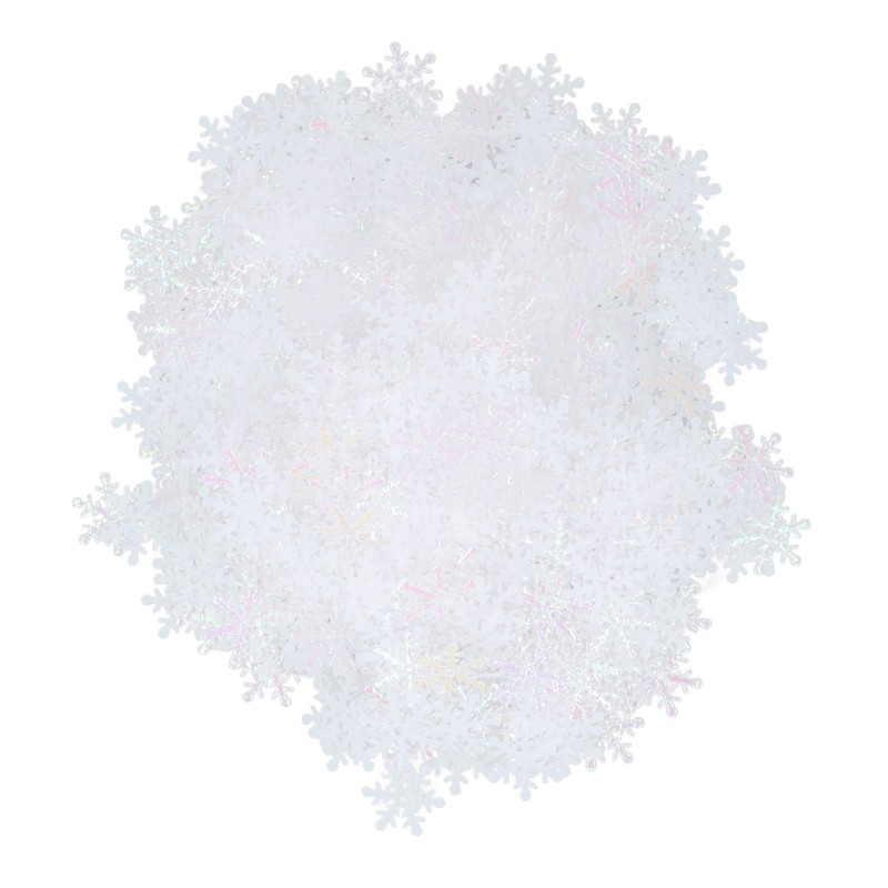 1000Pcs Snowflake Confetti 0.9in Vibrant Color Reusable Plastic Multi Purpose