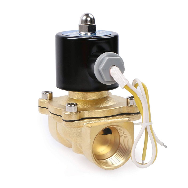 U.S. Solid 1" NPT Brass Electric Solenoid Valve 110V AC