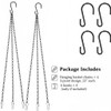 Dcoteh 4 Pack, 3 Point 23 Inch Black Hanging Baskets
