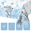 6 Pack Elephant Baby Shower Tablecloth Decorations, Elephant Baby Shower