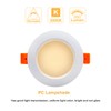 YGS-Tech 3.5 Inch LED Recessed Lighting, Dimmable Downlight 7W(55W Halogen