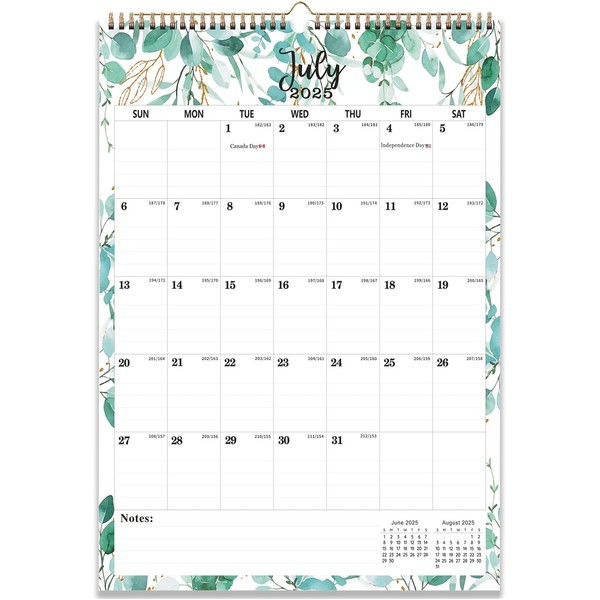 2025-2026 Wall Calendar 12" x 17", 18 Month Large Wall