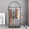 ZEYEXE small clothing rack,heavy duty clothes rack with Marble base,metal