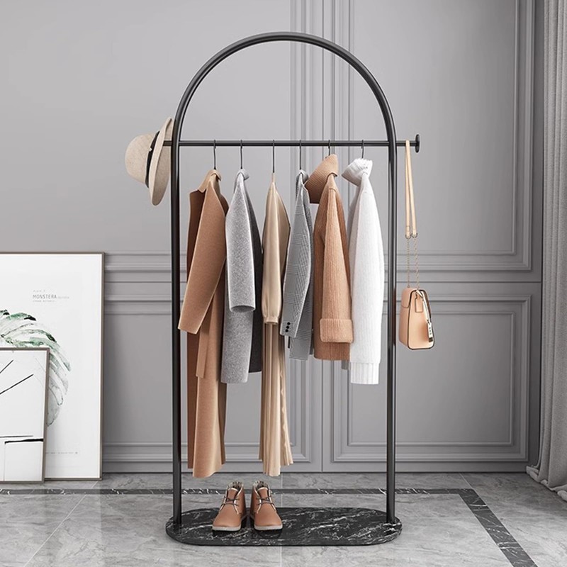 ZEYEXE small clothing rack,heavy duty clothes rack with Marble base,metal