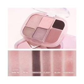 WAKEMAKE Soft Sheer Multi Palette& Brush Special Set 2items [Limited], Color:09 Rosy Pink
