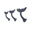 Wowser Navy Blue Whale Tail Cast Iron Wall Hooks, Wall