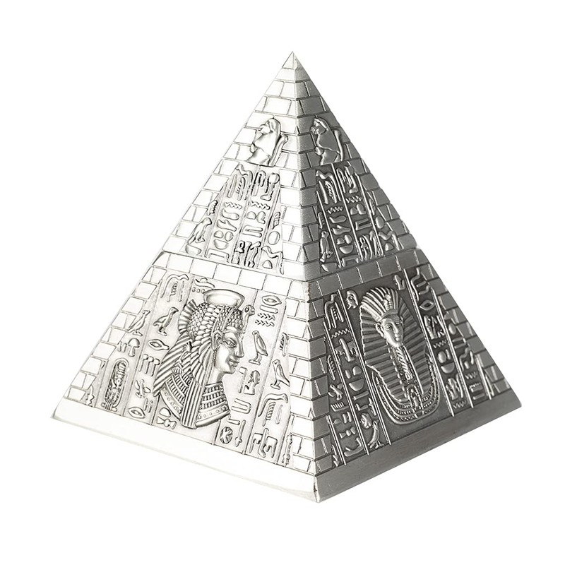 Ägyptische Pyramide – dekorative Box, Pyramide aus Stahl.