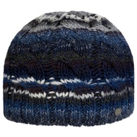 LIERYS Filippa Cable Knit Hat for Women/Men (with Virgin Wool) - Knitted Hat Made in Germany - With Fleece Lining - Winter Hat in One Size (55-60 cm) - Fashionable Hat Autumn/Winter, darkblue