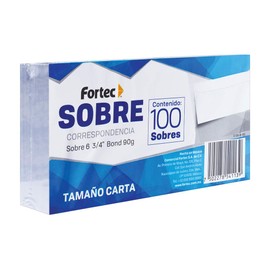 Sobre Carta Bco 90g con 100 Piezas