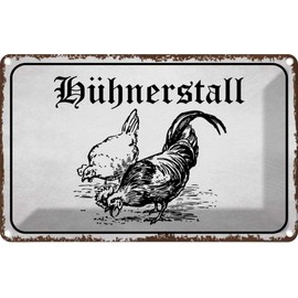 vianmo Blechschild 30x20cm Hühnerstall Hühner Bauernhof Deko Geschenk Metall Schild