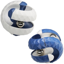 2 Pack Orbit Ball Toy, Bead Fidget Cube Puzzle Bead Ball Spinning Toy, Rotating Track Infinite Flip Change Puzzle Games Novelty Creative Stress Relieve Toys for Kids Children Adults