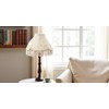 Aspen Creative 55005 Handsewn Scallop Dome Transitional UNO Fringe Lamp