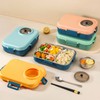 Bento Box 4 Compartments 1200ml 304 Stainless Steel Insulated with