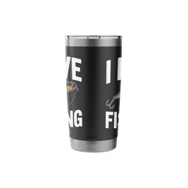 I Love Fishing Passion Angler Design Stainless Steel Insulated Tumbler