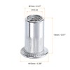 uxcell #10-24 Rivet Nuts Aluminium Alloy Knurled Flat Head Threaded