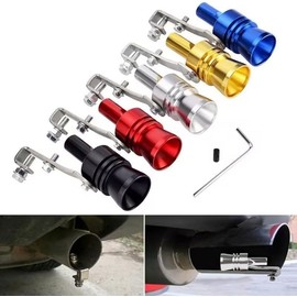 Silver Car Turbo Whistle Sound Exhaust Whistle Muffler Auto Blowoff Valve Simulator Turbine Pipe Whistle, Exhaust Pipe Blow-Off Vale Simulator Whistle Effortless Exhaust and Emissions