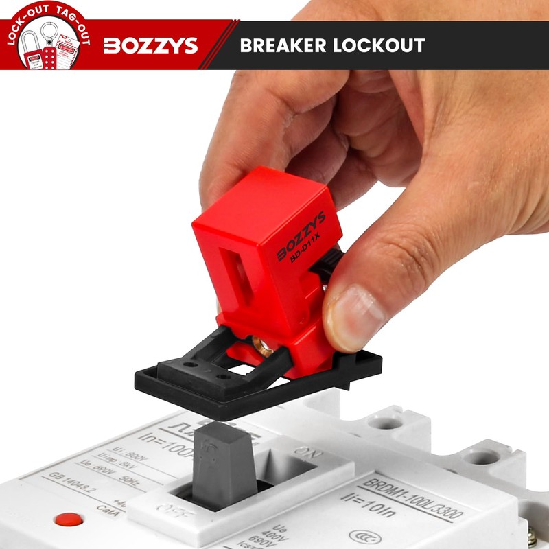 BOZZYS Clip-On Circuit Breaker Lockout Device,9 Pack Loto Lockout Tagout