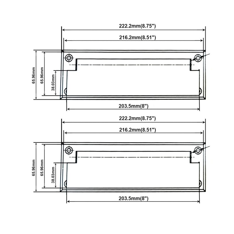 QCAA Solid Brass Mail Slot, with Solid Brass Interior Frame